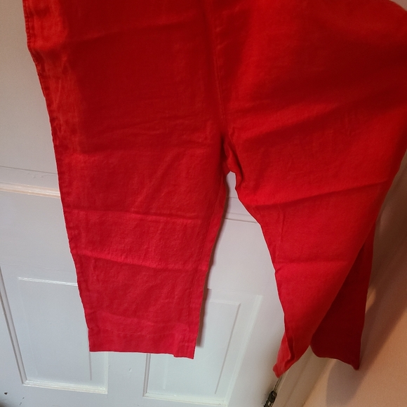 Everlane Red Linen Jumpsuit, size 10 - Picture 3 of 8
